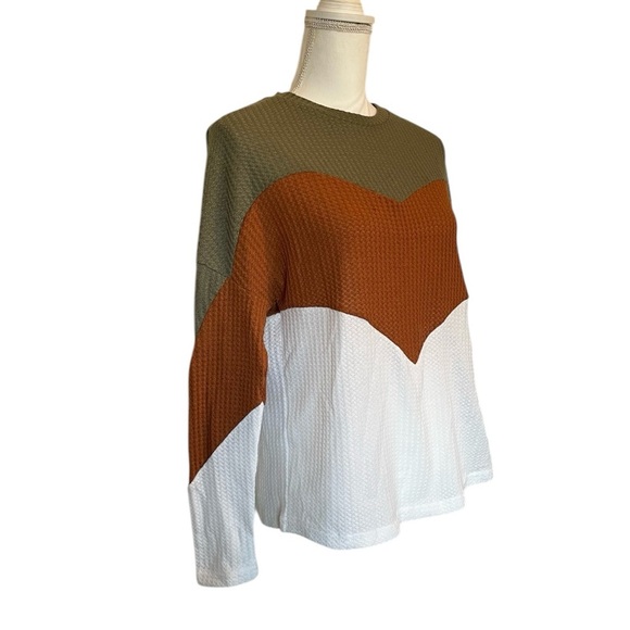 Emery Rose by SHEIN Colorblock Long Sleeve Women’s Small Casual Top - Picture 4 of 12